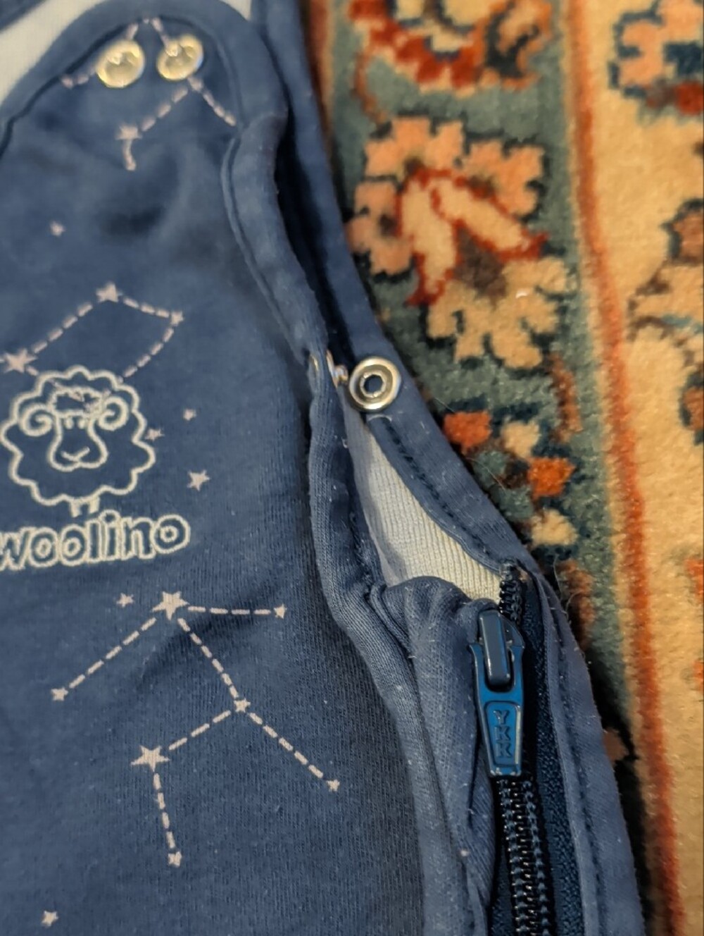 Woolino 4 Season Wool Sleep Sack 2-24 Months - Navy Constellation - Picture 3 of 6